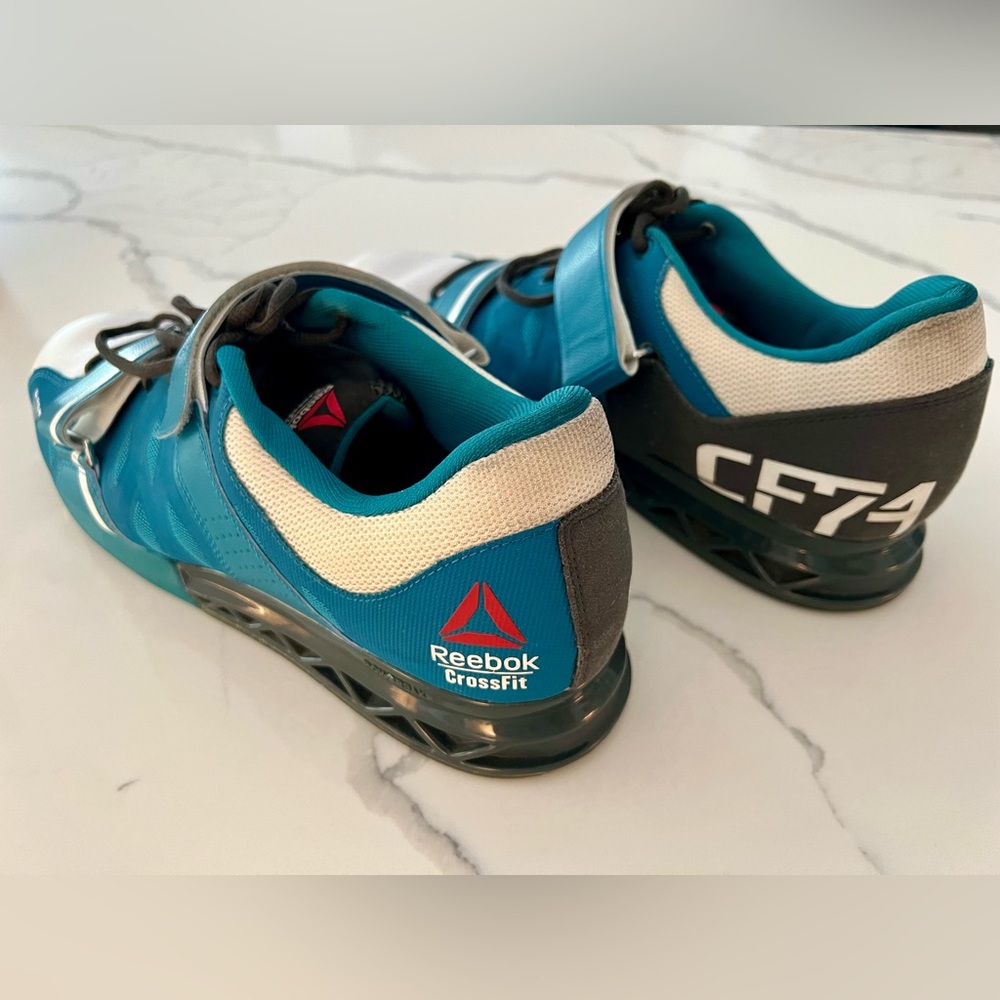 GUC Reebok Lifter Plus CF74 U-Form CrossFit Lifting Shoes, Teal, Men’s Size 12 - Picture 6 of 10